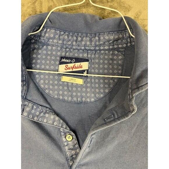 Johnnie-O‎ Polo Shirt Men's sz Large Shoreline Washed Blue - Picture 3 of 5